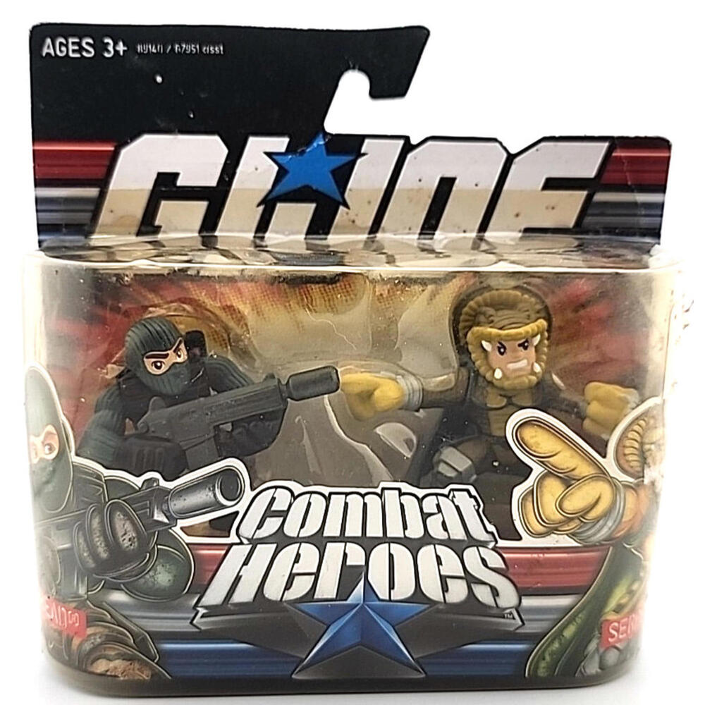 G.I. Joe Combat Heroes - Beachhead & Serpentor - Damaged Packaging